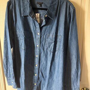 Talbots, 3X, Denim Shirt